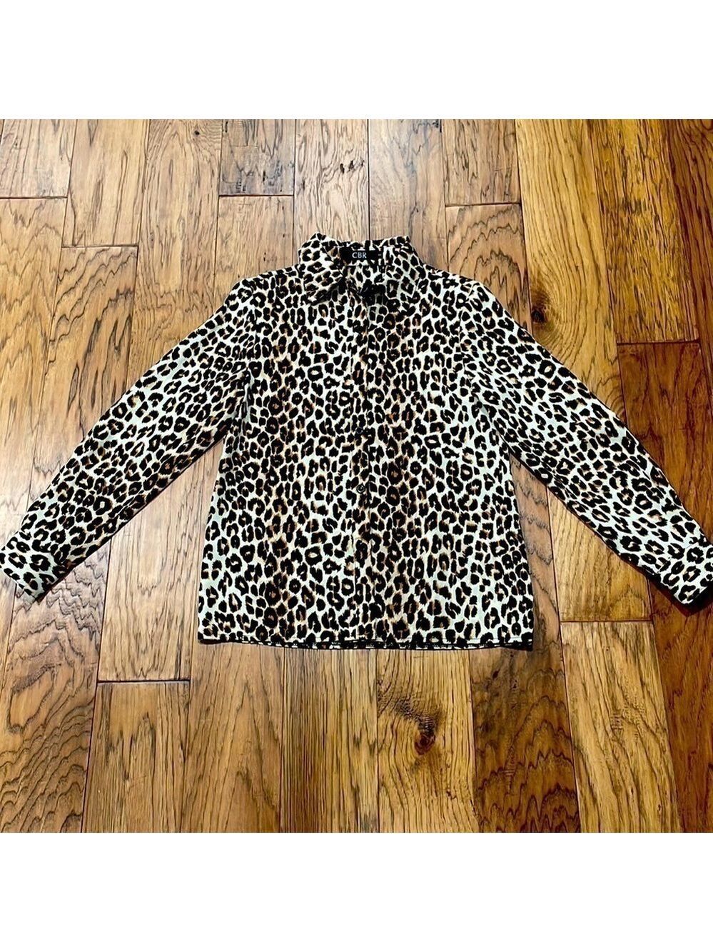 CBR Animal Print Long Sleeve Blouse size S